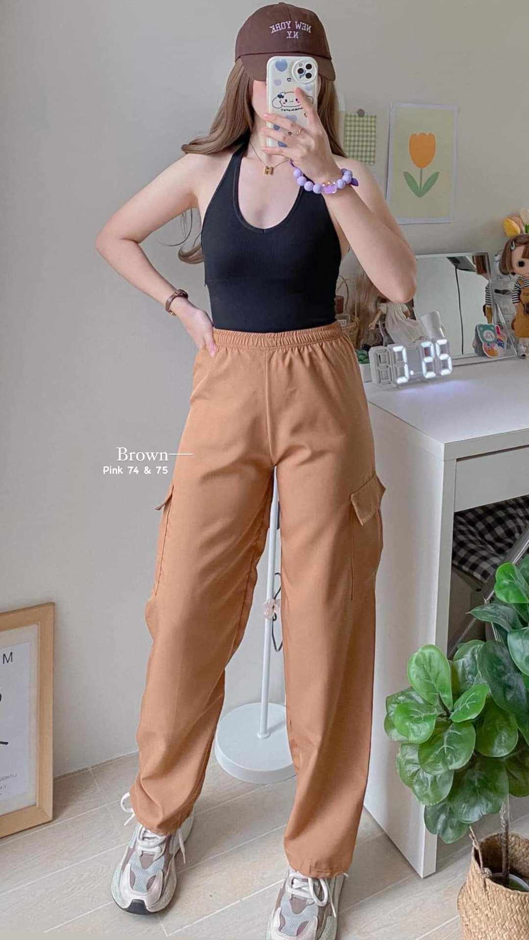 CARGO JOGGER PANTS FOR GIRLS COMFY CARGO PANTS Freesize Sports Wear Women  Trending Outfit OOTD Women Fashion Trend