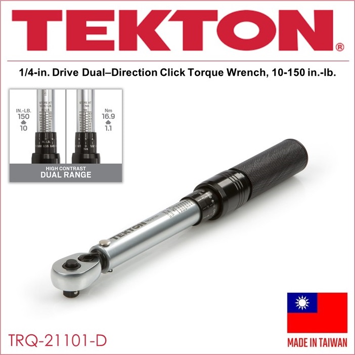 Tekton 1/2-inch Drive Click Torque Wrench, 25-250 ft. lb. 24340  Lazada PH