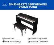 Jwc Music SP450 Semi Weighted 88KEYS Digital Piano