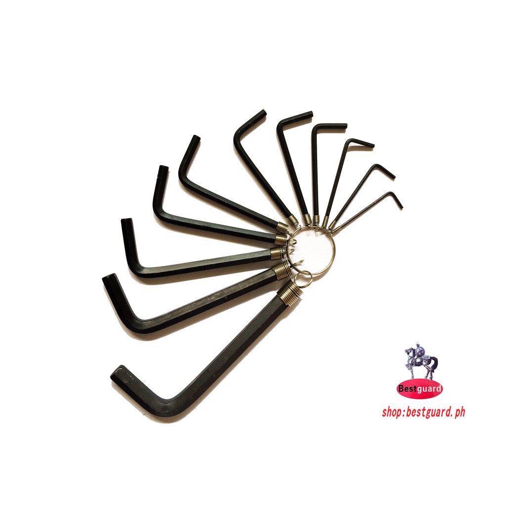 NEXA 10PCS Hex Key Set On Ring Allen Wrench