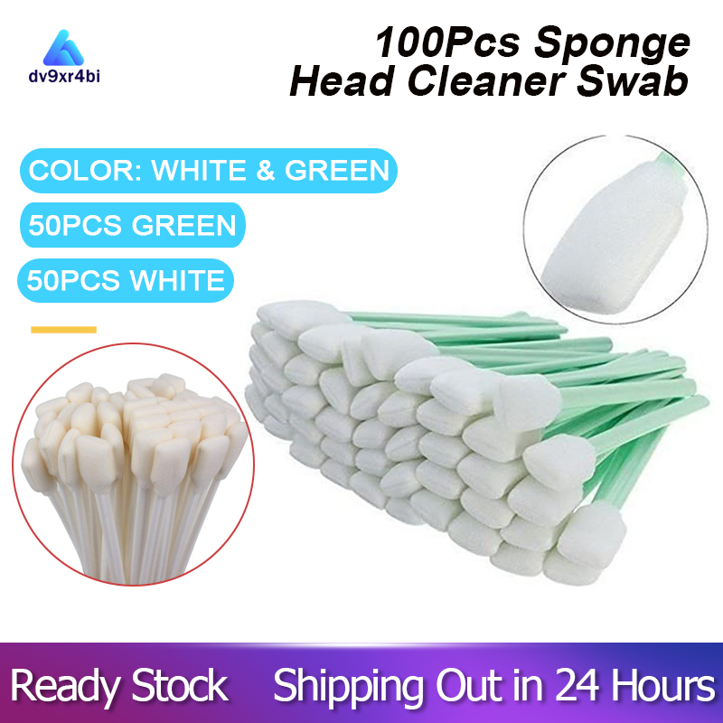 100PC Foam Cleaning Swabs for Epson Roland Mimaki Mutoh Inkjet Printers 5"