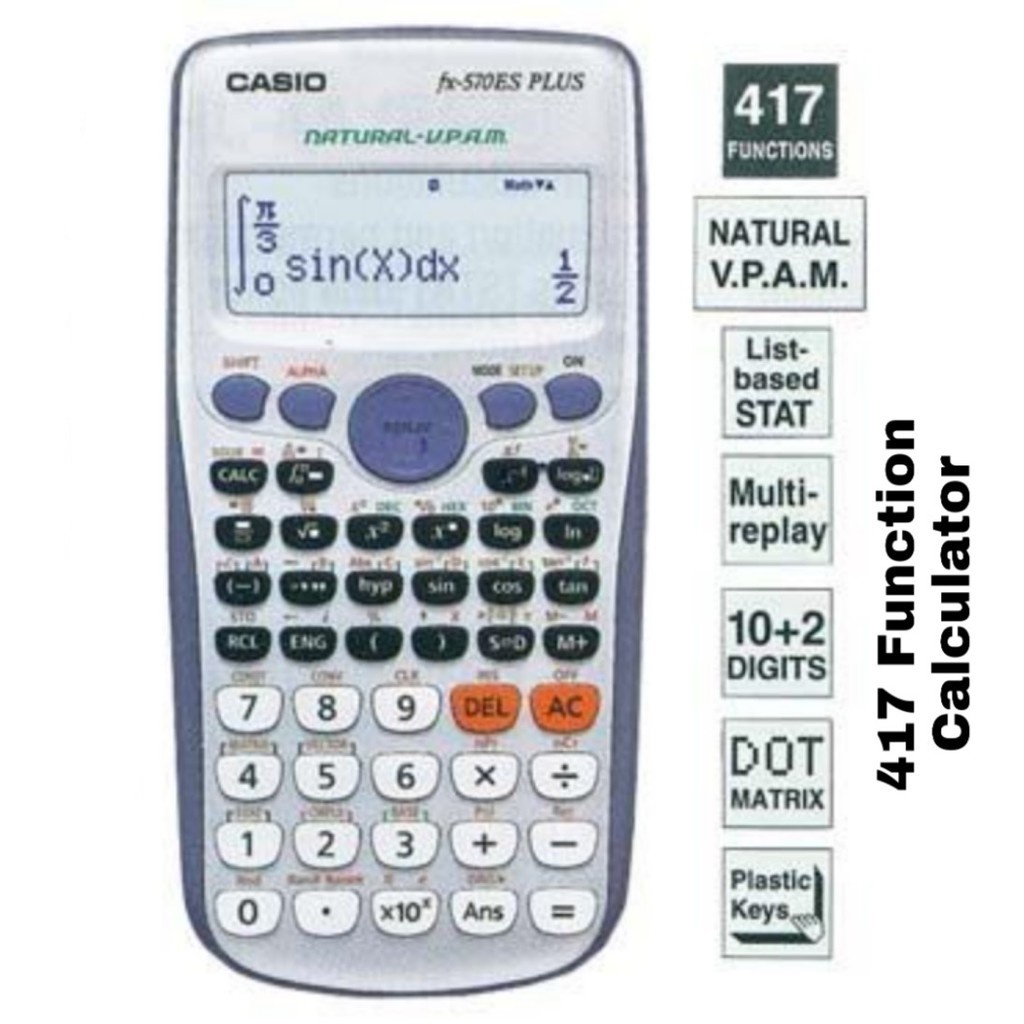 Battery calculator discount casio 570es plus