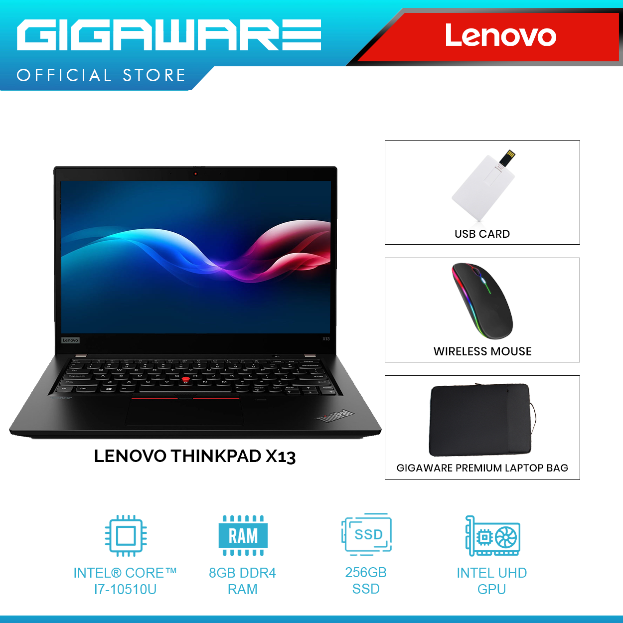 Lenovo Intel Core I7 10510U 16Gb Ram 1Tb Ssd Windows 11 Pro Laptop