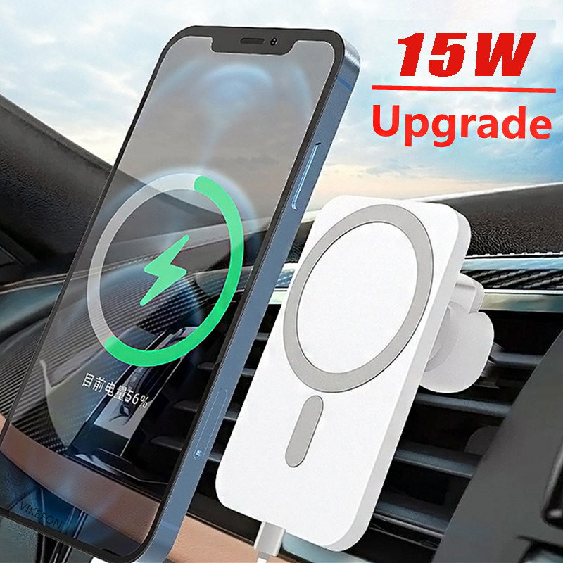 Original 15W Wireless Car Charger Mount For iphone 12 13 Pro