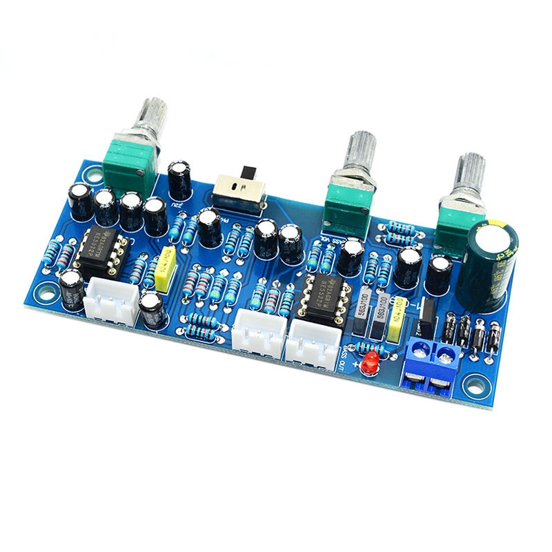 2.1 Channel Subwoofer Preamp Board Low Pass Filter Pre-Amp Amplifier Board Ne5532 Low Pass Filter Bass Preamplifier 3