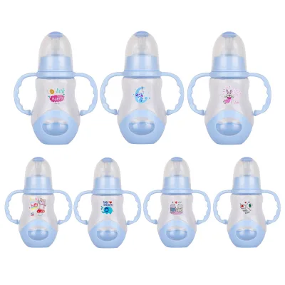 BPA-free Spill-Proof Water and Milk Feeding 160ml Bottle Cup with Handle 5oz (Random Design) (3)