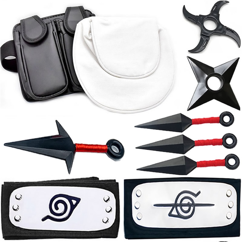 Naruto Manga Kakashi jouets bandeau Kunai+Shuriken++Turban Masque  (4pcs/set) - Chine Naruto et Sasuke Uchiha prix