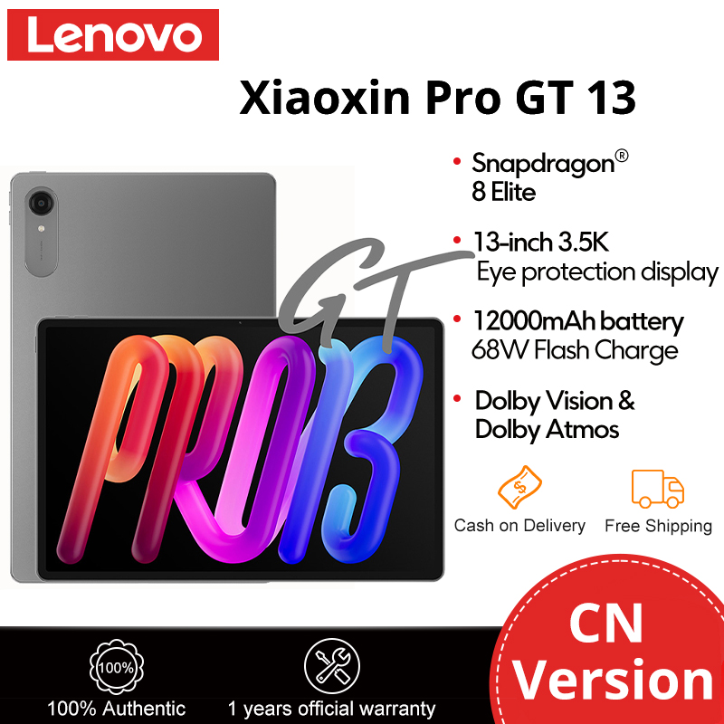 Lenovo Xiaoxin Pro GT13 AI Gaming Tablet 3504x2190 3.5K Snapdragon 8 Elite 13" Display 144Hz 12000mAh 68W charging Dual USB-C Ports CN version