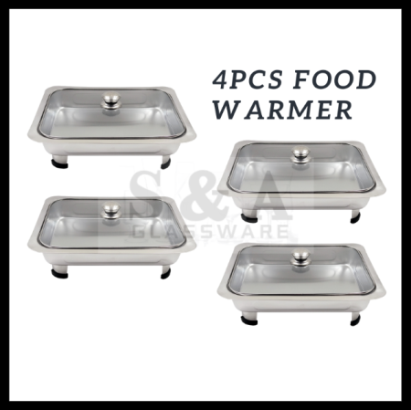 S&A GLASSWARE Stainless Steel Food Warmer