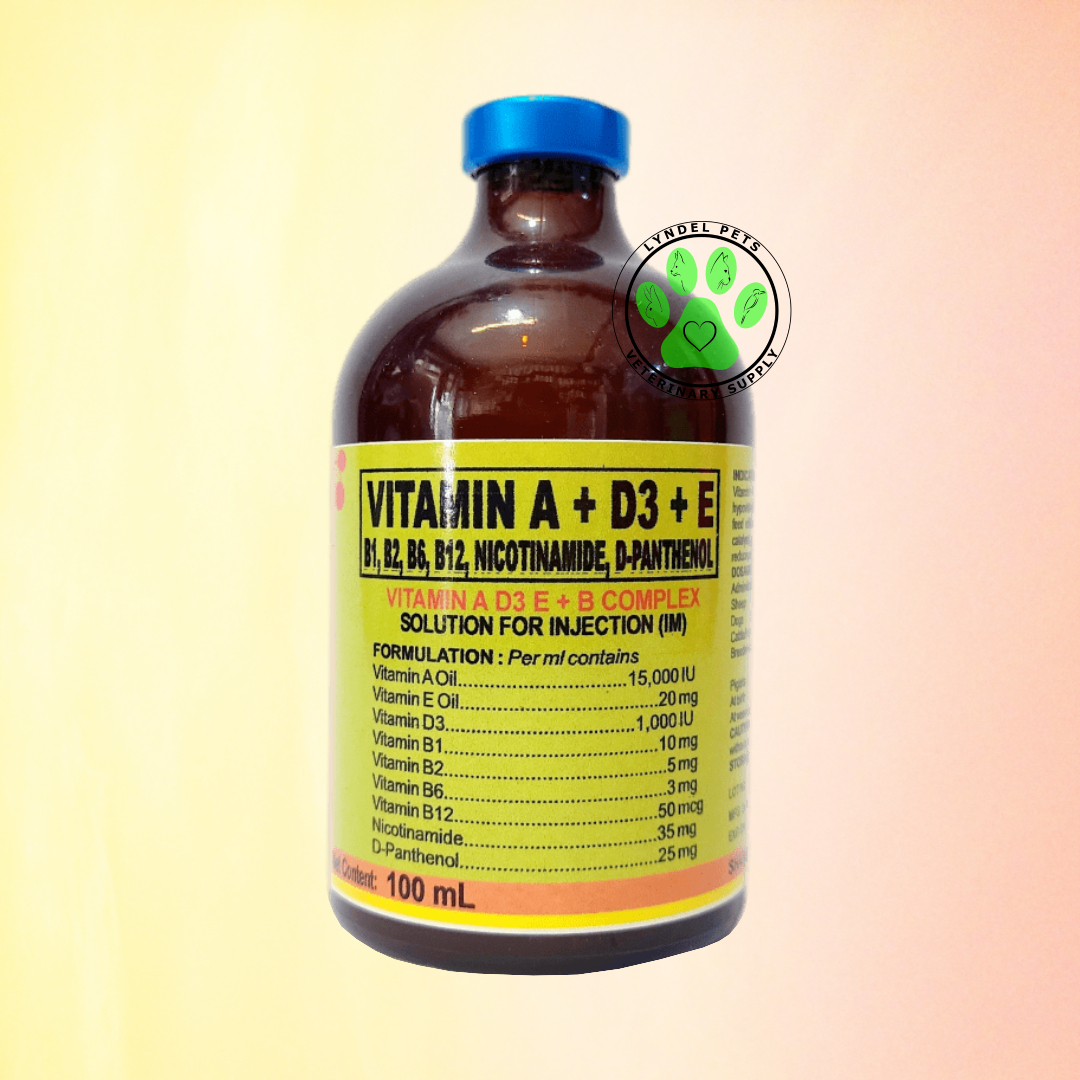 Vitamin ADE 40 + Vitamin B Complex 100 ml Nutrivet FOR ANIMALS Injectable |  Lazada PH