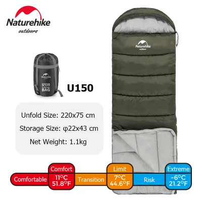 Naturehike Sleeping Bag Ultralight Cotton Winter Sleeping Bag Lightweight Waterproof Sleeping Bag Outdoor Camping Sleeping Bag (1)