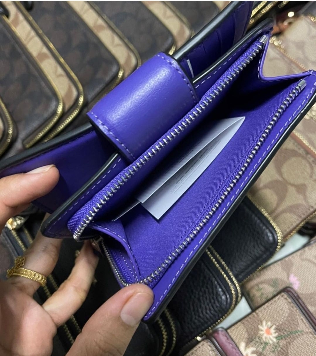 Iris violet coach online wallet