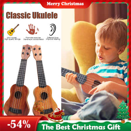 Plain Wood Kids Ukulele Toy Guitar with Pick - 