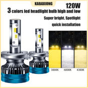 KABAXIONG H4 LED Headlight Bulb for Car, 20000lm Waterproof