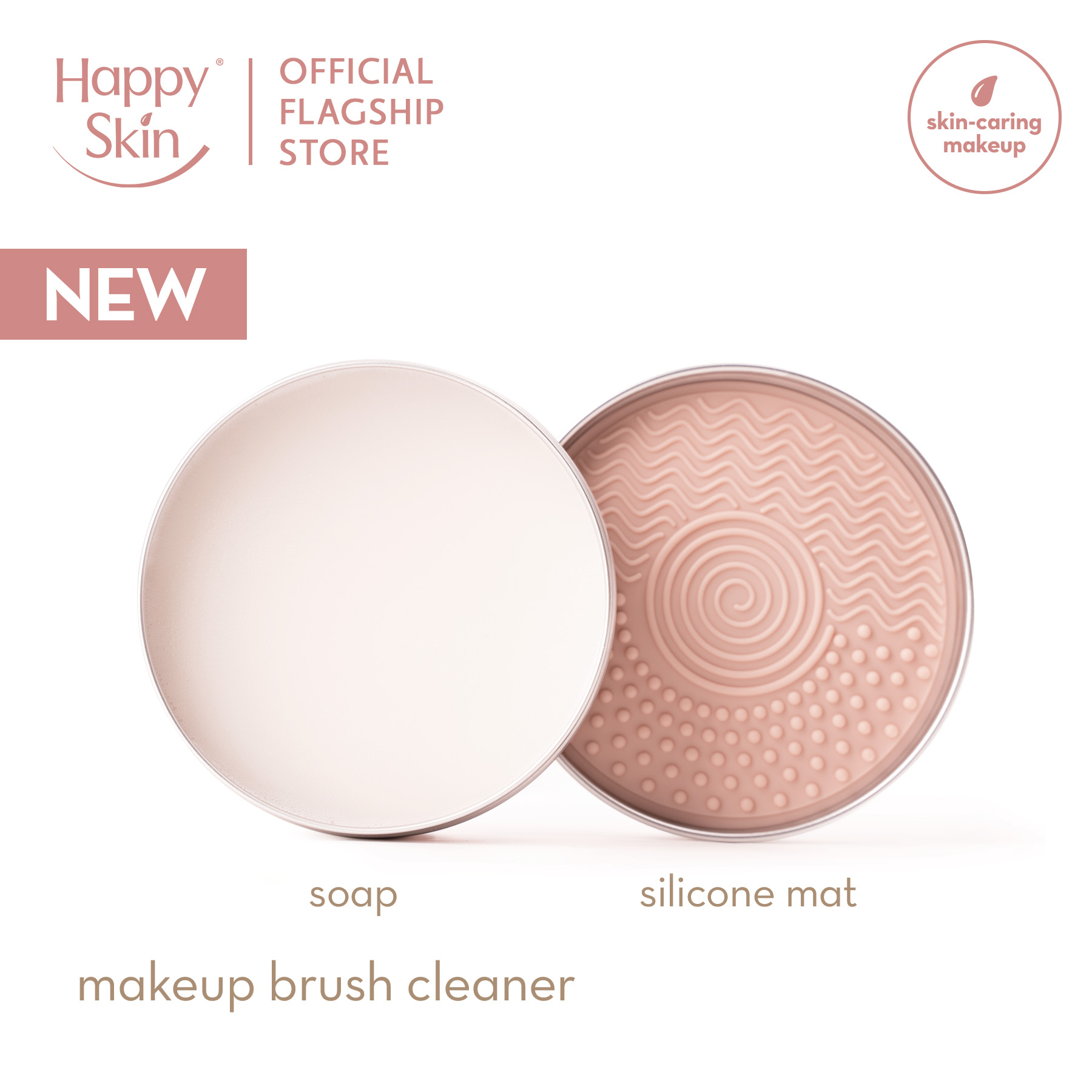 Discount on Happy Skin  shoes - SKU: Happy Skin Makeup Brush Cleaner (Soap + Silicone Mat)