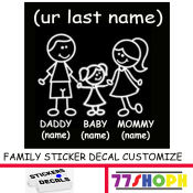 Family Car Sticker Decal Customize