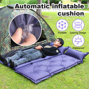 Portable Camping Air Sleeping Pad with Pillow, 183cm x 57cm