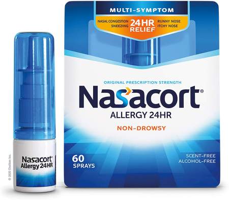 Nasacort Allergy Nasal Spray 24HR Relief, 60 Sprays