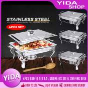 YiDA 4.5L Stainless Steel Chafing Dish Set with Fuel