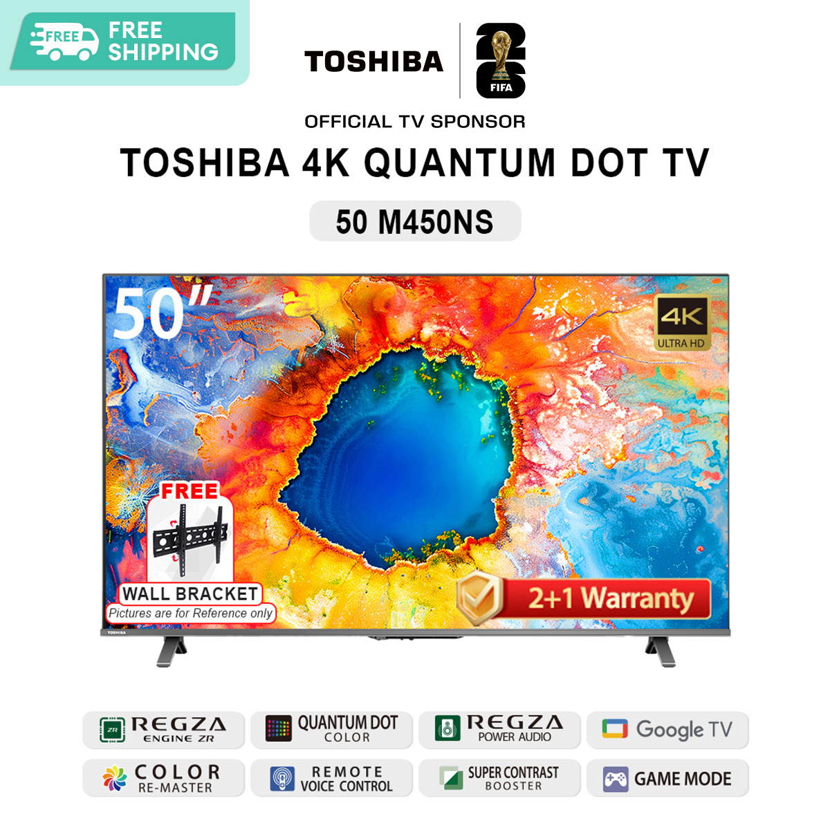 Toshiba 50 inches QLED TV (50M450NS) Presyo 35,999 Piso*Libreng Shipping