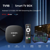 TV98 ATV Android TV Box - 8K, Voice Remote, Netflix