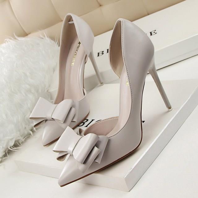 grey satin wedding shoes