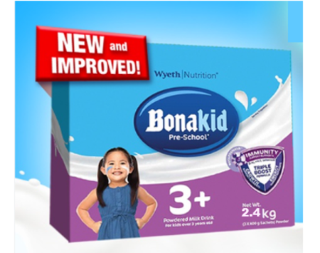 Wyeth® Bonakid PRE-SCHOOL® 3+ Powdered Milk Drink, 2