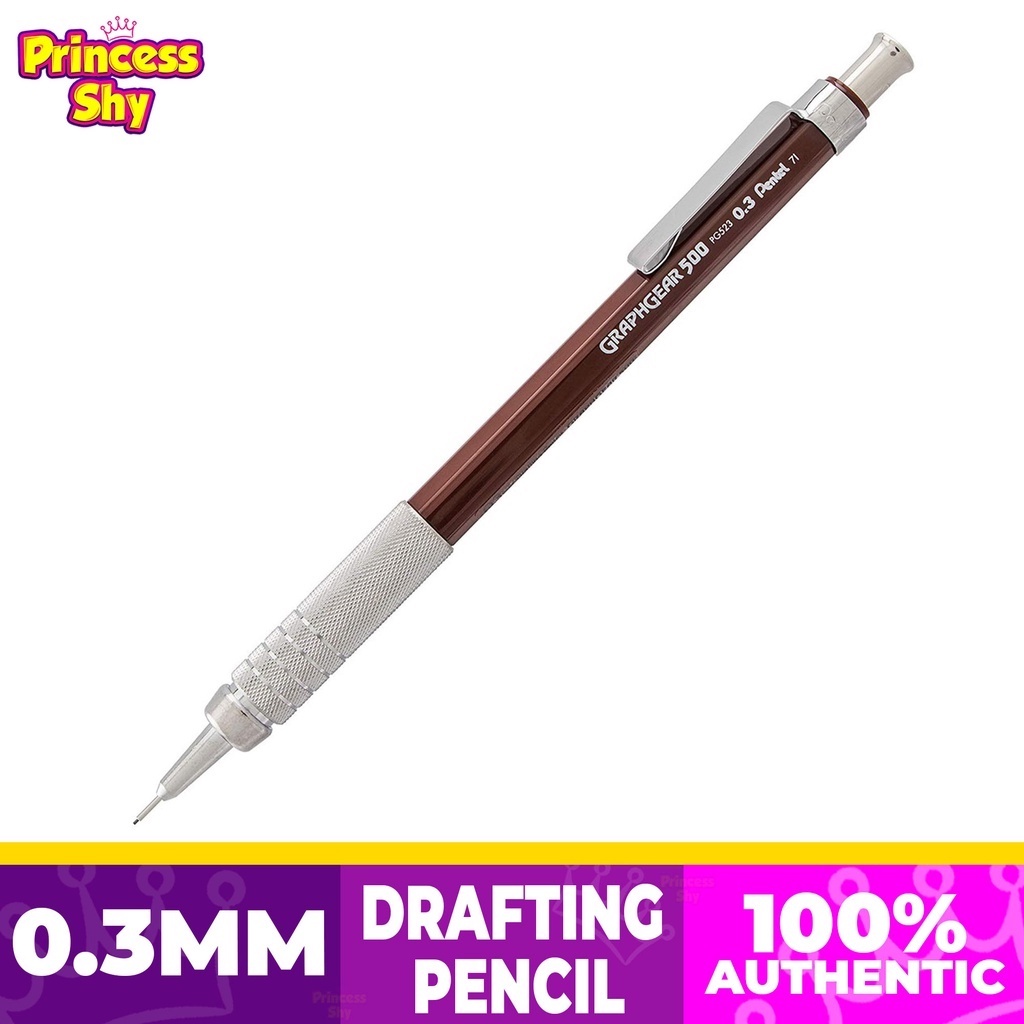 Pentel GraphGear 500 Automatic Drafting Pencil Brown PG523E 