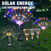 Solar Garden Firework Dandelion Light for Outdoor Party Decoration