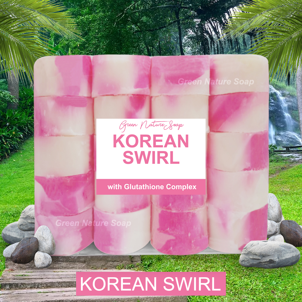 nature glutathione soap ORIGINAL] Green KOREAN BLEACHING SWIRL with & Baking Soda Natural & Organic Effective Whitening Round Bar Soap Size:1000 mcg/ml - 10 ml x 1 Corretivo Vitamin B-12 Injectable Solution
