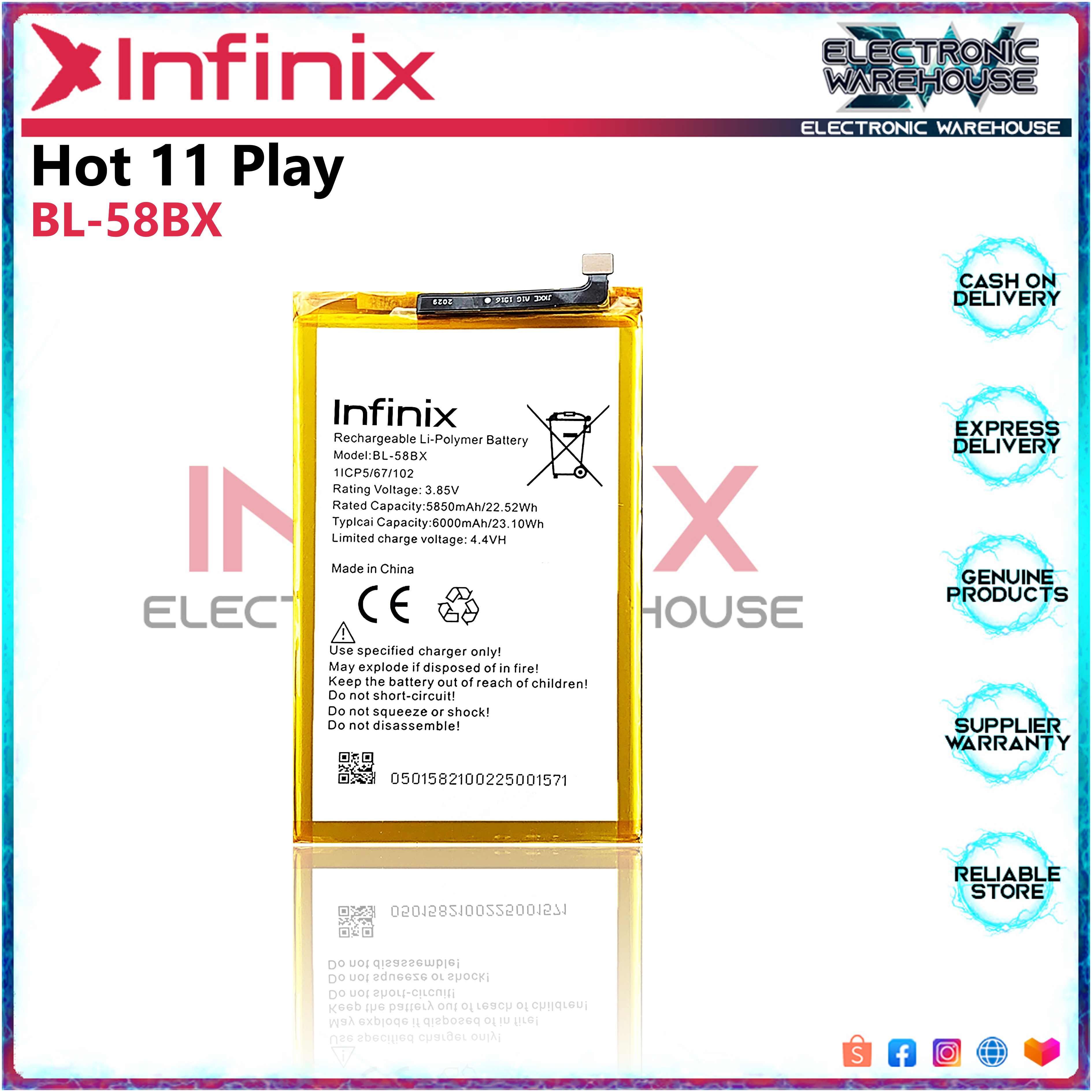 hot 11 play battery