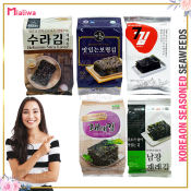 Korean Seasoned Seaweed Snacks 4g, Original Organic Natural Crispy Nori Sheet Sushi Wrapper Seaweeds Food Grocery