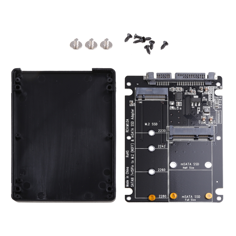 2In1 MSATA/M.2 NGFF to SATA3 Adapter Card Enclosure Box for 2.5\" SSD PC Computer Presyo 298 Piso*Libreng Shipping