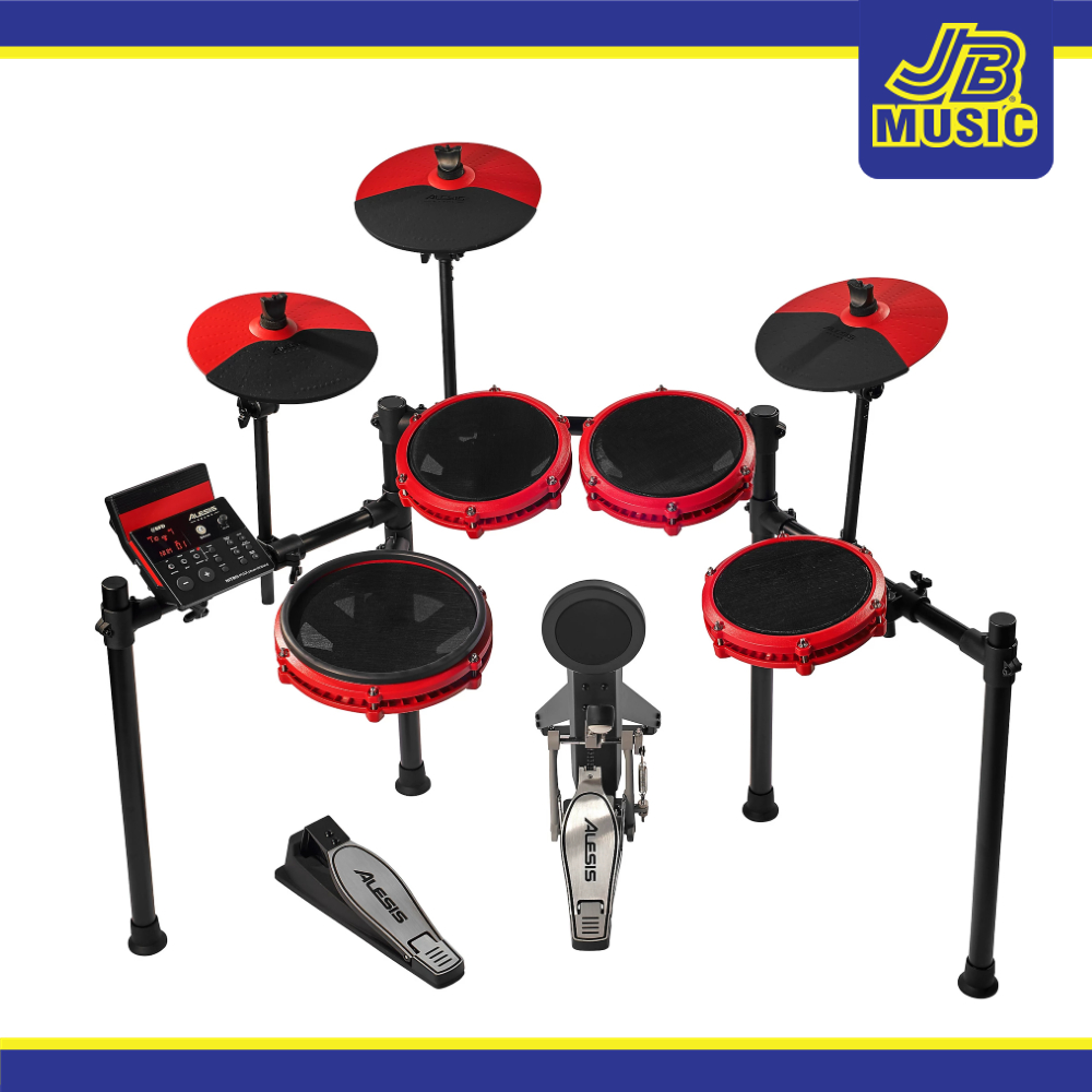 Alesis Nitro Max SE 8-Piece Electronic Drum Set, Red