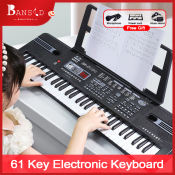 Bansid 61 Key Portable Keyboard with Microphone for Kids
