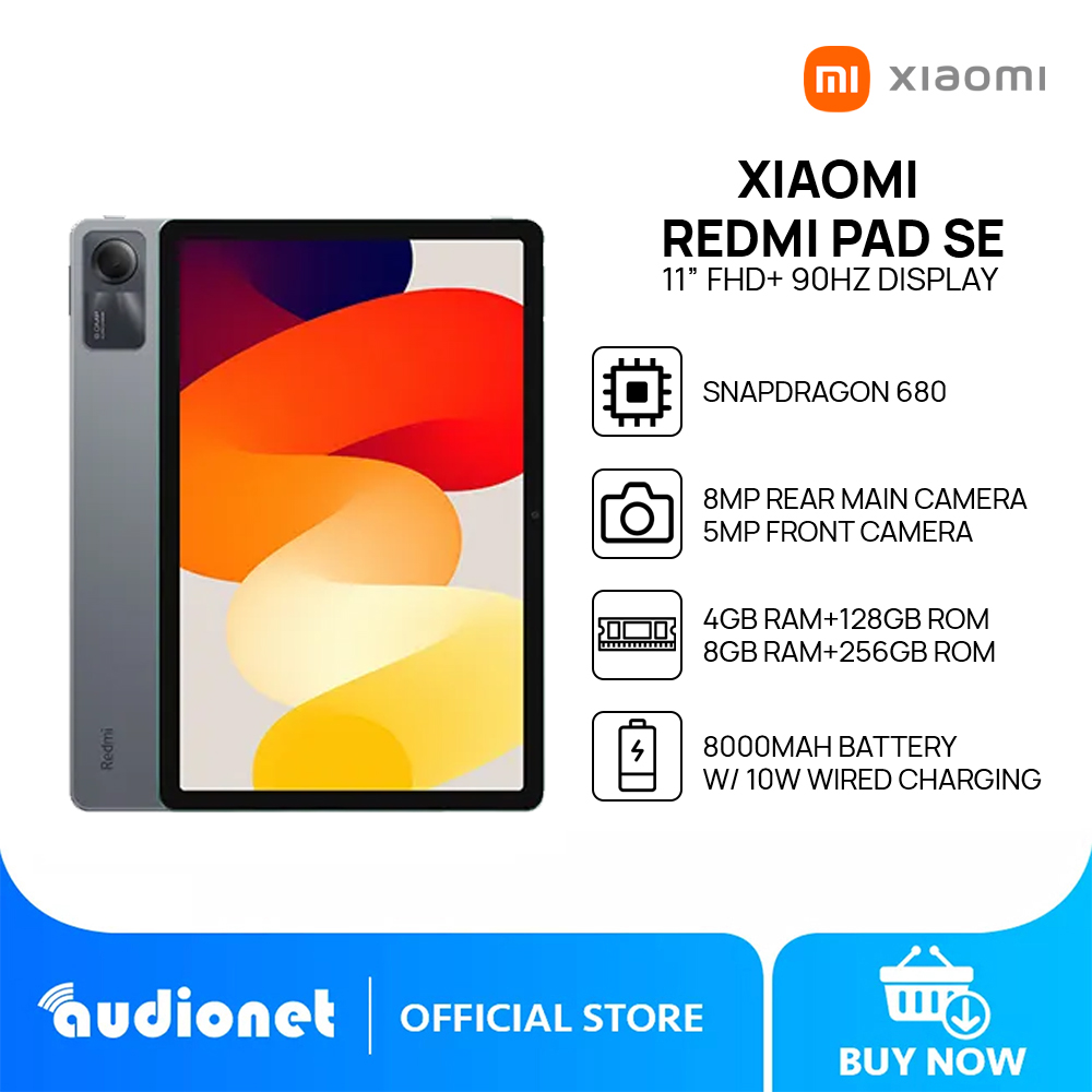 XIAOMI Redmi Pad SE - 8GB RAM, 256GB Storage - 8MP + 5MP Selfie - 8000mAh -  WiFi Only