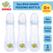 Tender Luv 9oz Bug Shape Feeding Bottle Set of 3