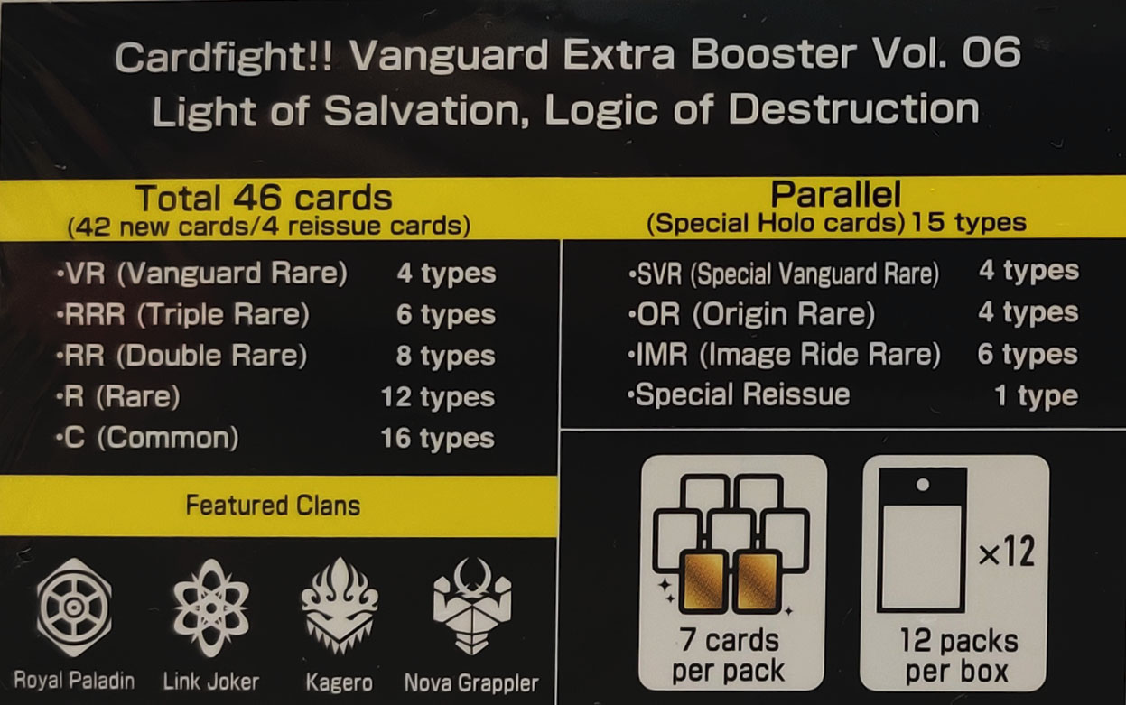 Cardfight!! Vanguard Light of Salvation, Logic of Destruction VEB06 12s |  Lazada PH