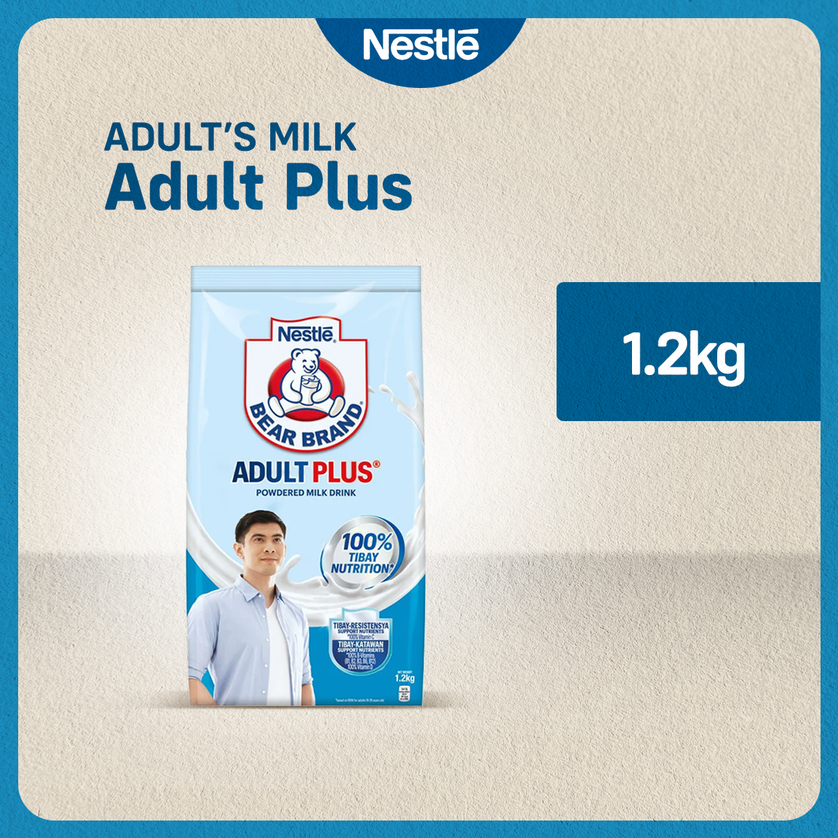 BEAR BRAND Adult Plus Milk Powder 1.2kg