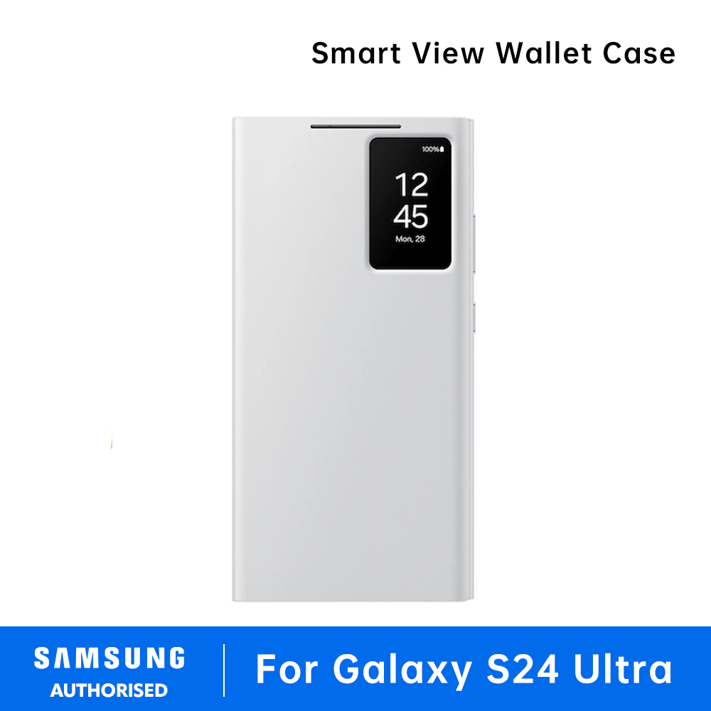 Original Samsung S24 Ultra Smart View Wallet Case Smart Case LED Clear Cover S-View Wallet Case windows phone cases For Galaxy S24 Ultra