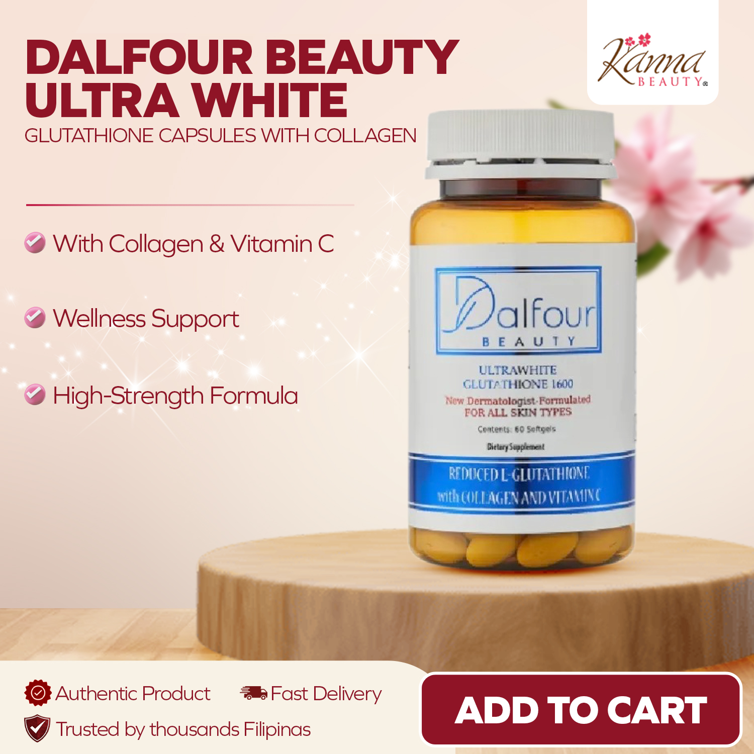 BELO Glutathione with Collagen – 30 Capsules | BELO Glutathione Collagen  Capsule for Skin PH