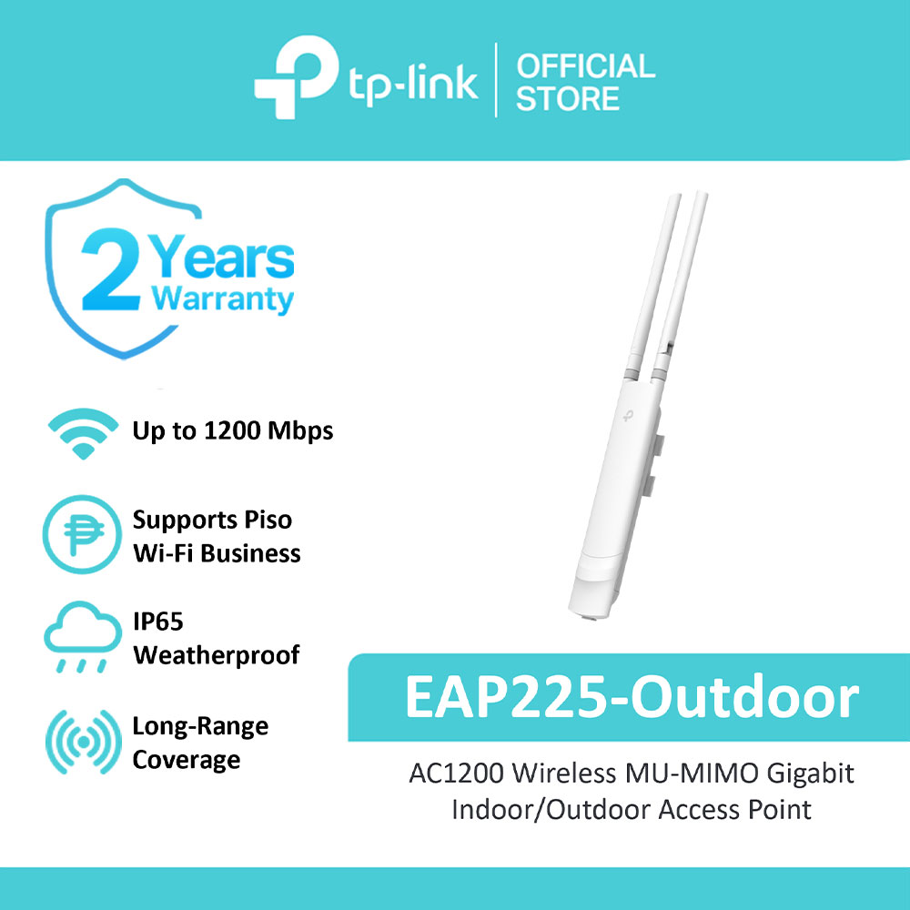 TP-Link Official Store / EAP110-Outdoor/EAP225-Outdoor / Omada 300Mbps Wireless N Outdoor Antenna PoE Support Network Point to Point WiFi Repeater Long Range Access Point for Piso Wi-Fi Business - Image 2