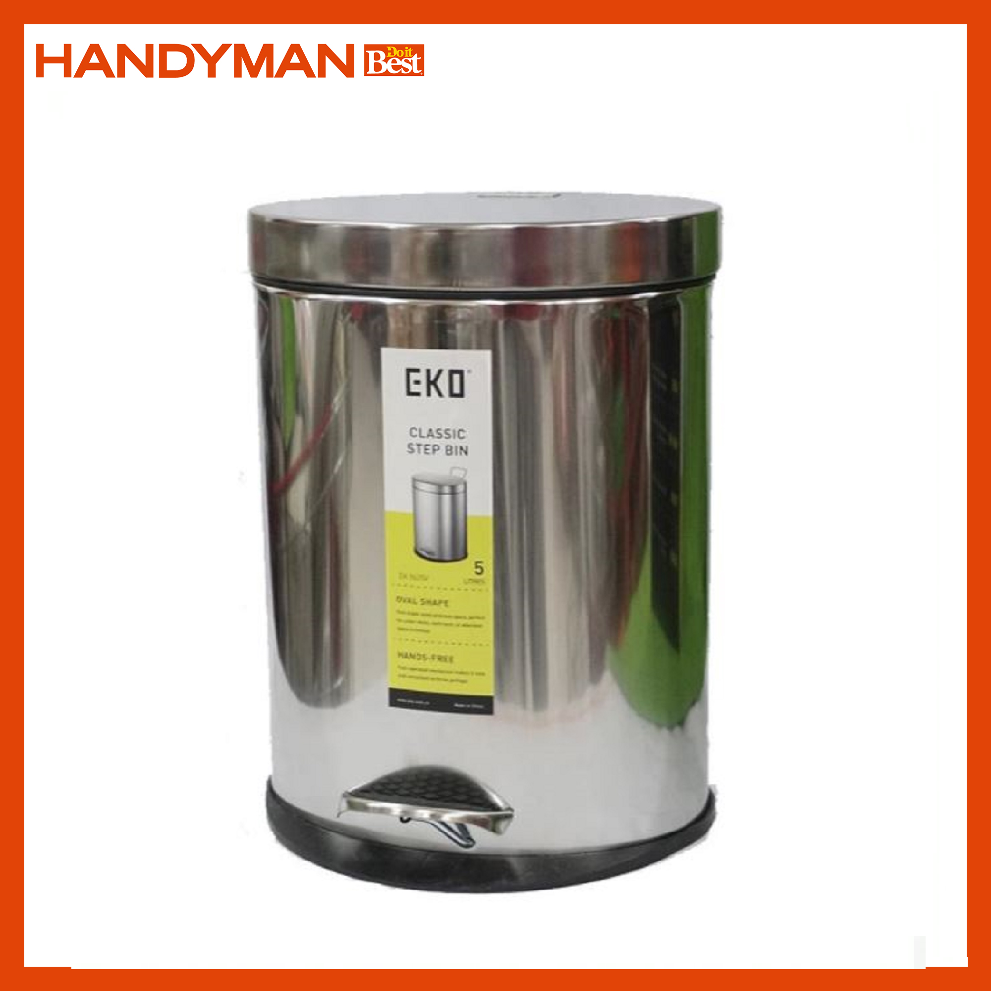 Eko Maggey Stainless Steel Round Step Waste Bin With Soft Close