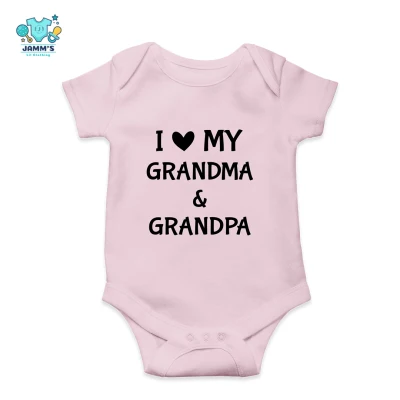 Onesies for Baby - I love my Grandma & Grandpa - 100% Cotton (2)