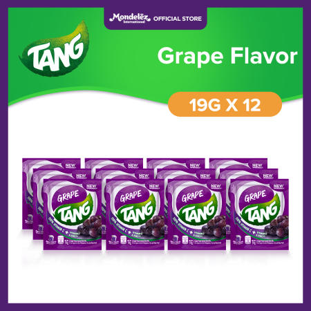 Tang Instant Drink Mix - Grape Flavor 19g with Vitamins and Minerals C, D, and Zinc