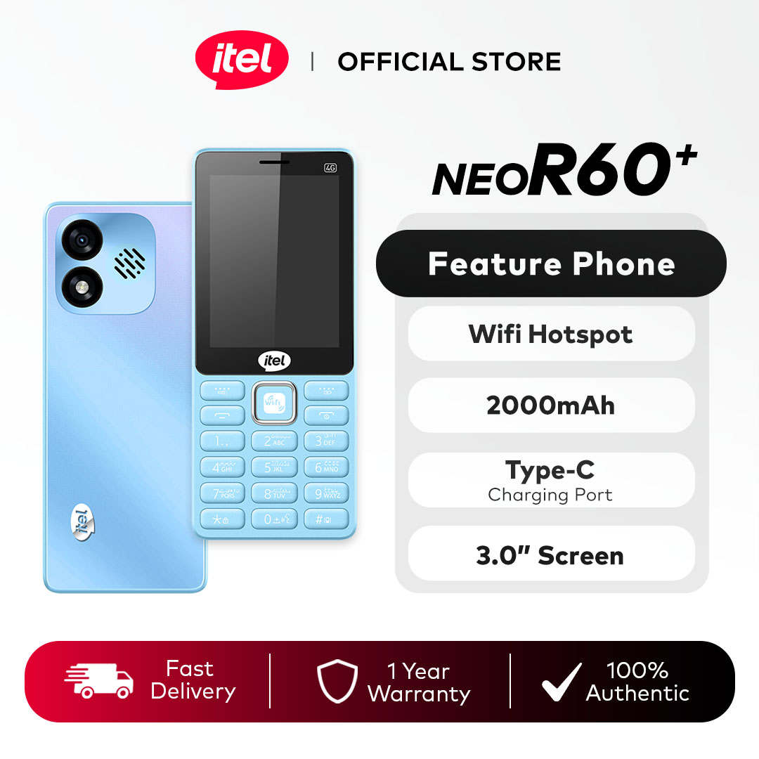 itel 9310 Neo R60 Plus Wifi Basic Phone Original (Keypad) 3.0" Big Screen / 2000mAh Battery / Type-C