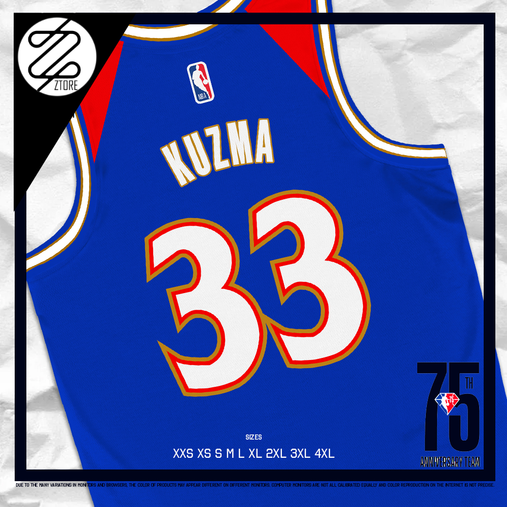 Nike Youth 2021-22 City Edition Washington Wizards Kyle Kuzma #33 Blue Swingman  Jersey