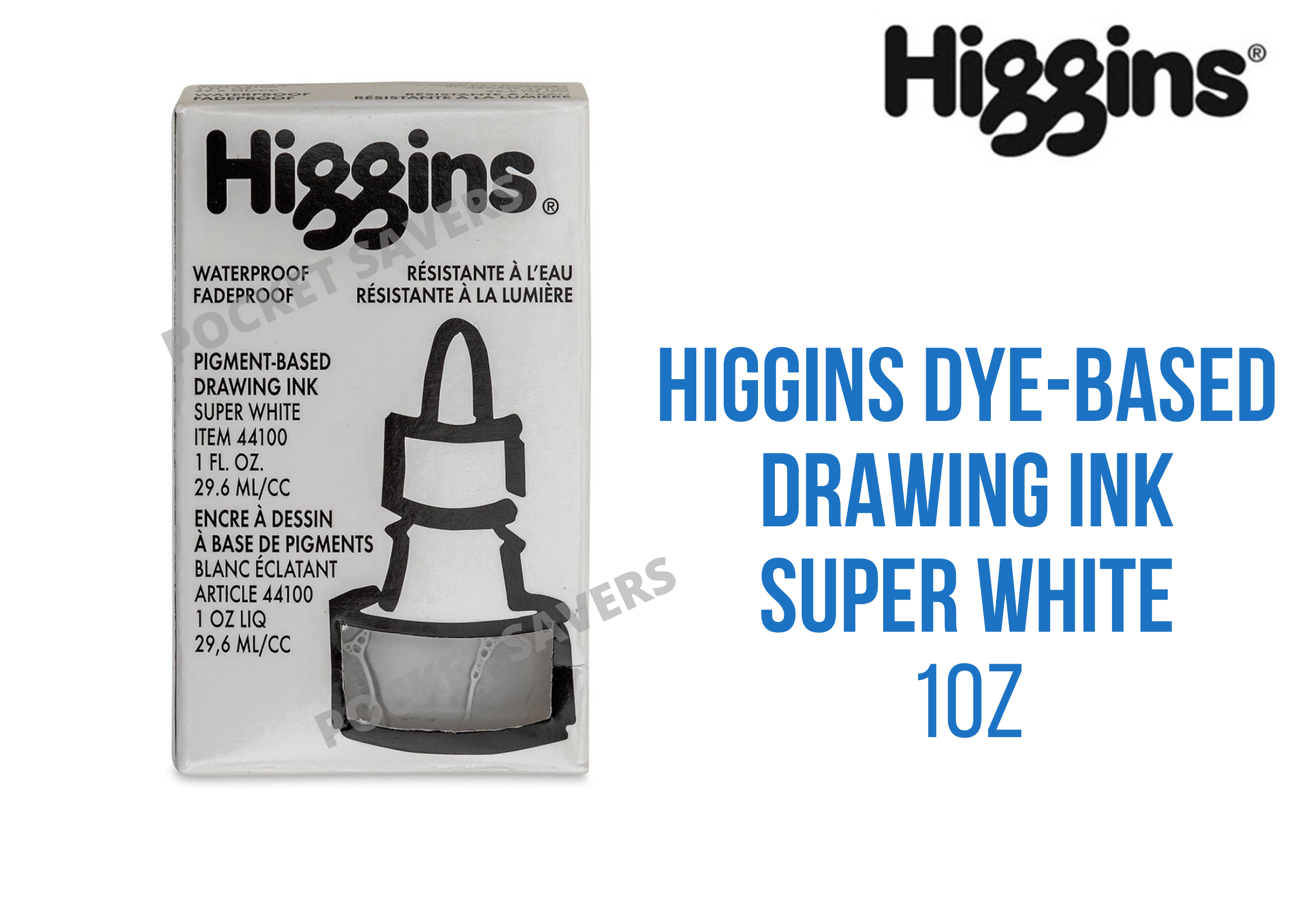 INK HIGGINS WATERPROOF PIGMENTED BLACK INDIA INK 1OZ 44201