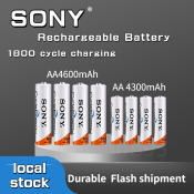 Sony Rechargeable High Quality Batteries, AA/AAA Ni-MH 4600mAh