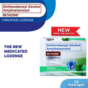 BETADINE® ThroatAid Lozenges Menthol & Eucalyptus 24's